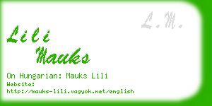 lili mauks business card